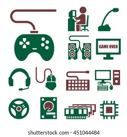 gamer icon set
