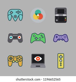 gamer icon set. vector set about gamepad, game controller, video console and game icons set.