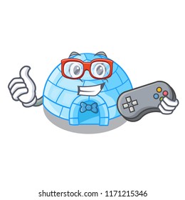 Gamer igloo ice house isolated on mascot