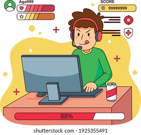 Gamer illustration - a person who plays video games or participates in role-playing games
Programmer vector - a person who writes computer programs