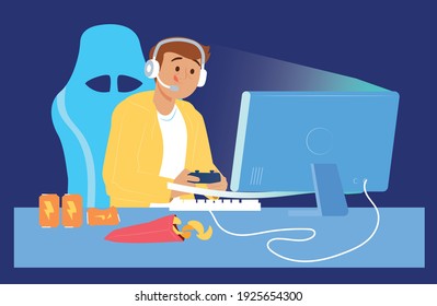 Gamer illustration - a person who plays video games or participates in role-playing games
Programmer vector - a person who writes computer programs