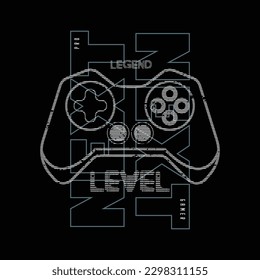 Typografie der Gamer-Illustration. perfekt für T-Shirt-Design