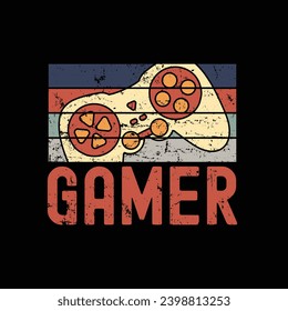 Gamer Illustration typography for t shirt, poster, logo, sticker, or apparel merchandise