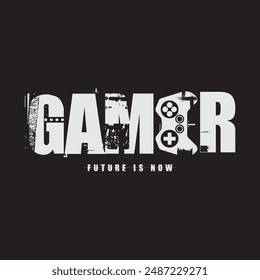 Gamer Illustration typography for t shirt, poster, logo, sticker, or apparel merchandise