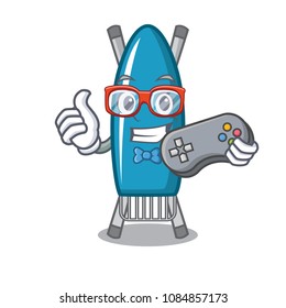 Gamer iron board mascot cartoon