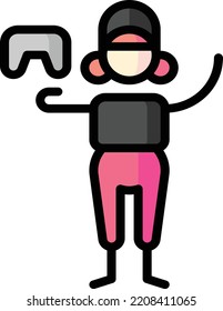 ilustración de material de elemento de diseño aislado de gamer. Vector de fondo blanco