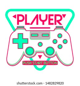 gamer joypad console controller illustration tee shirt wallpaper logo poster graphic print design