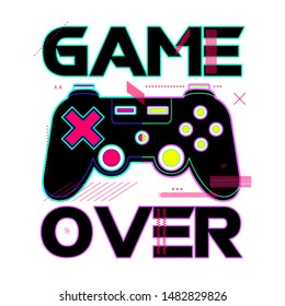gamer joypad console controller illustration tee shirt wallpaper logo poster graphic print design