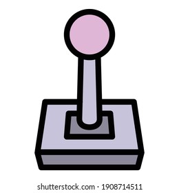 Icono de joystick de jugador. Icono del vector joystick del jugador de contorno para el diseño web aislado en fondo blanco
