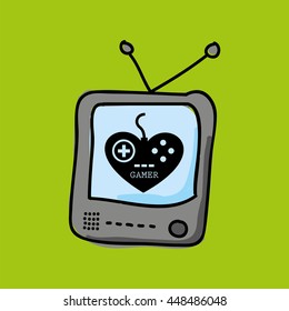 gamer joystick to play icon vector illustration