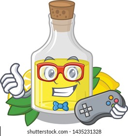 Gamer lemon oil isolated in the character