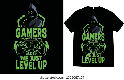 Gamer level up tshirt design
