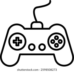 Gamer Line Vector Icon Design