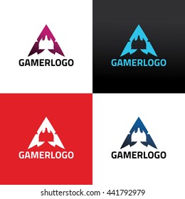 Gamer logo design template ,Plane logo ,Eagle logo ,Vector illustration
