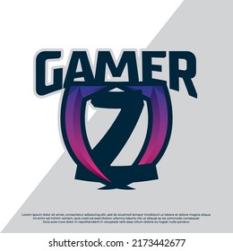 Gamer logo illustration with letter alphabet, Shield abstract, esport league, Streamer logo.