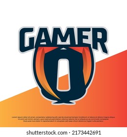 Gamer logo illustration with letter alphabet, Shield abstract, esport league, Streamer logo.