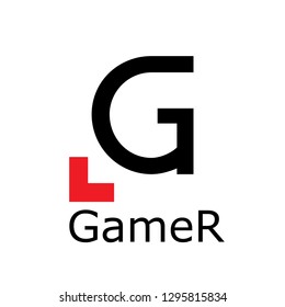 Gamer Logo Initial G Letter Simple Stock Vector (Royalty Free) 1295815837