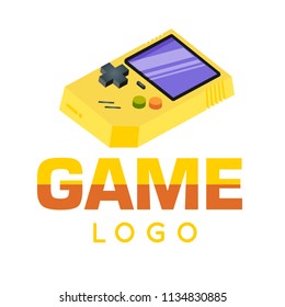 Gamer Logo Yellow Game Background Vector Image
