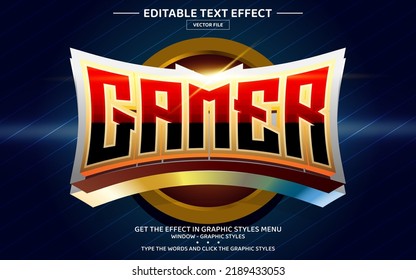 Gamer Luxury 3D Editable Text Effect Template