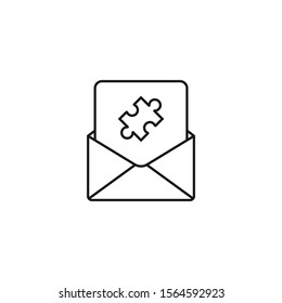 gamer mail - minimal line web icon. simple vector illustration. concept for infographic, website or app.