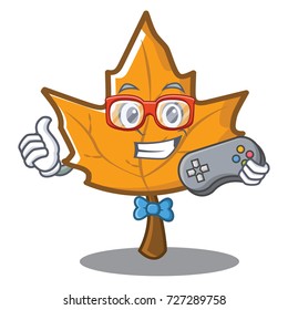 Gamer maple character cartoon style