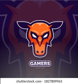 Gamer mascot esport logo design.Gamer emblem design for esports team. Vector illustration