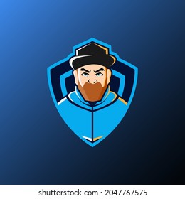 gamer mascot logo design, esport logo