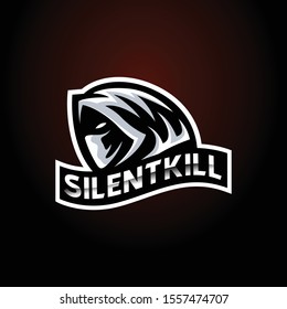 Gamer mascot logo design vector. Gamer illustration for sport team. Badge ninja esport logo