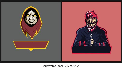 Gamer mascot logo design vector. Gamer illustration for sport team. Men in hood sweater vector illustration. Modern illustration concept style for badge.