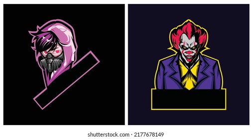 Gamer mascot logo design vector. Gamer illustration for sport team. Men in hood sweater vector illustration. Modern illustration concept style for badge