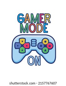 gamer mode illustration with a control