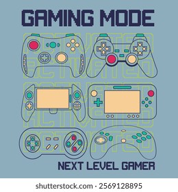 gamer mode illustration with a control