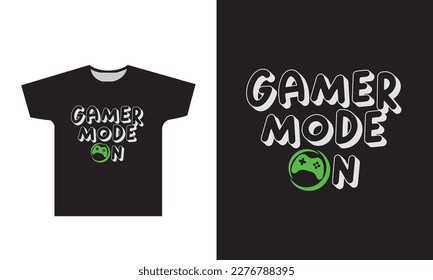 Gamer Mode On T-Shirt Design Graphic