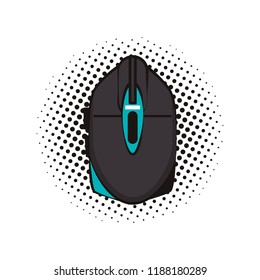 Gamer mouse device pop art