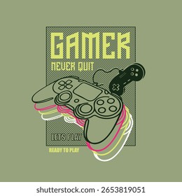 Gráfico vetorial do teclado de jogos do console de nunca sair do jogador