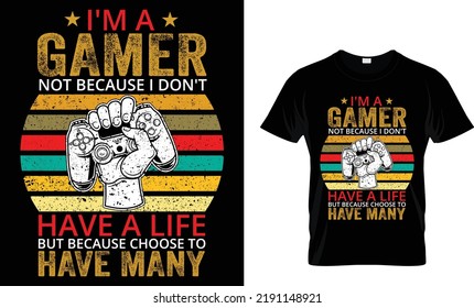 i'm a gamer not because i don't have a life but because choose to have many
