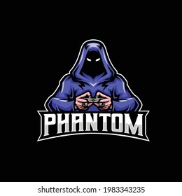 Gamer Phantom Mascot Gaming Esport Logo Template