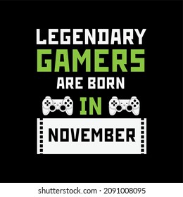 gamer quote and slogan illustration design