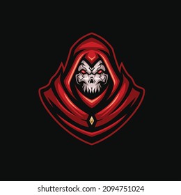 Gamer reaper Mascot Gaming Esports Logo Template