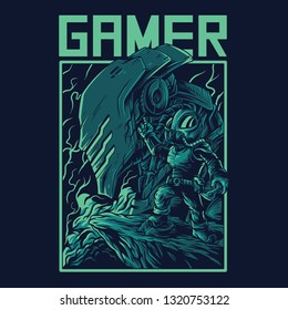 Gamer Remastered Illustration