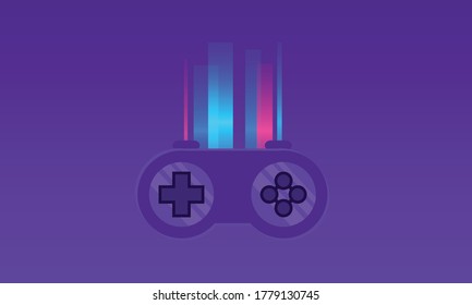 control remoto de jugador o vector joypad de juego.