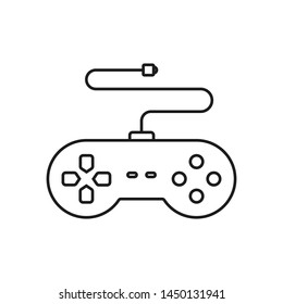 Gamer retro joystick vector icon