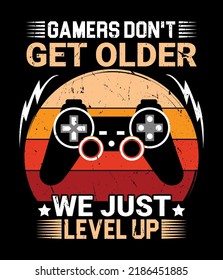 Gamer retro vintage t shirt design