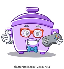 Gamer rice cooker character cartoon