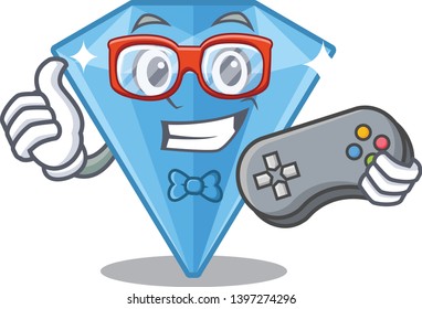 Gamer sapphire gem in a mascot box