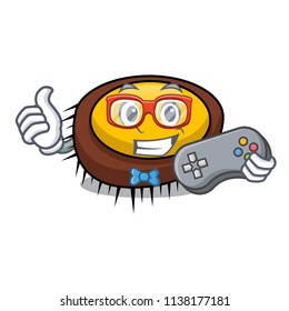 Gamer sea urchin mascot cartoon