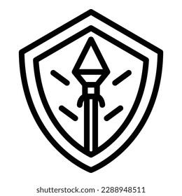 Gamer shield icon outline vector. Cybersport game. Electronic sport