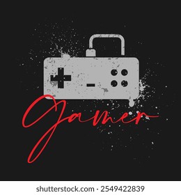 
Gamer slogan graphic vector print lettering for t shirt print design