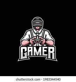 Gamer Soldier Mascot Gaming Esport Logo Template