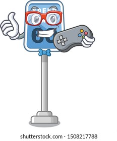 Gamer speed limit isolated in the mascot